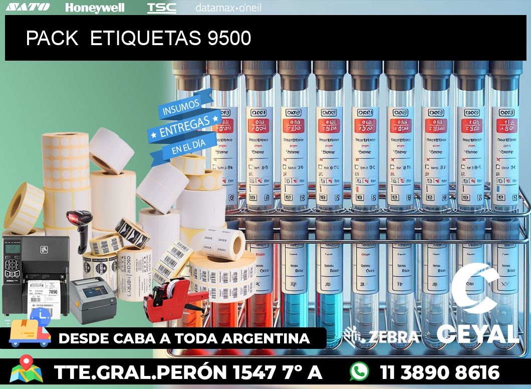 PACK  ETIQUETAS 9500