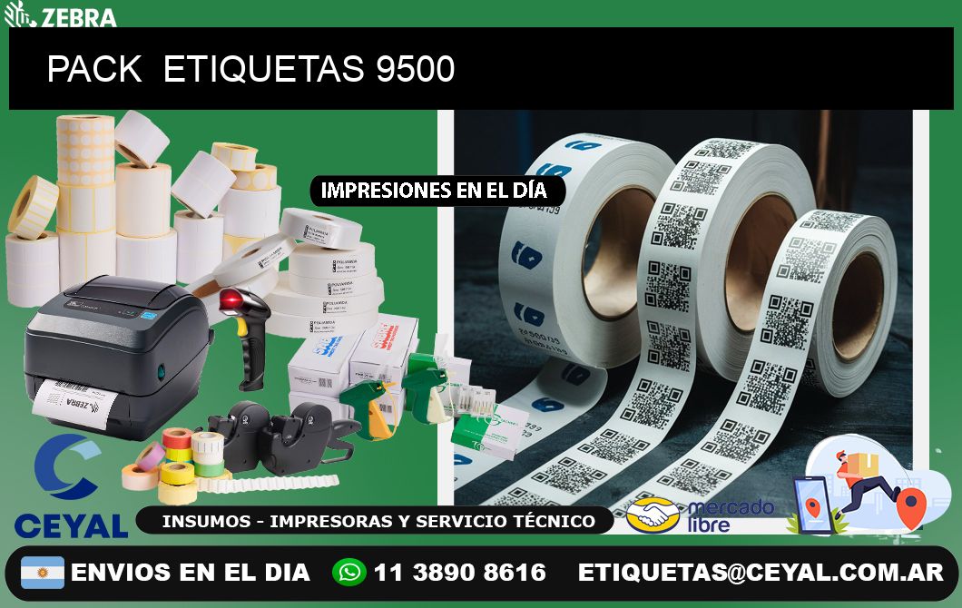 PACK  ETIQUETAS 9500