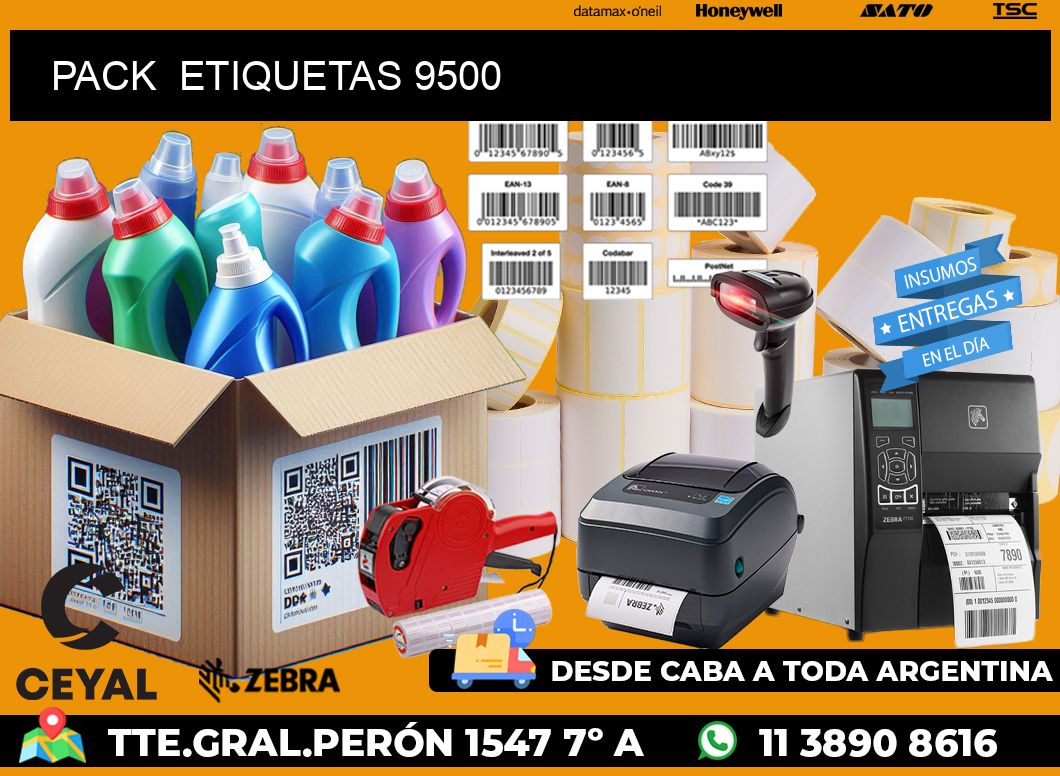 PACK  ETIQUETAS 9500