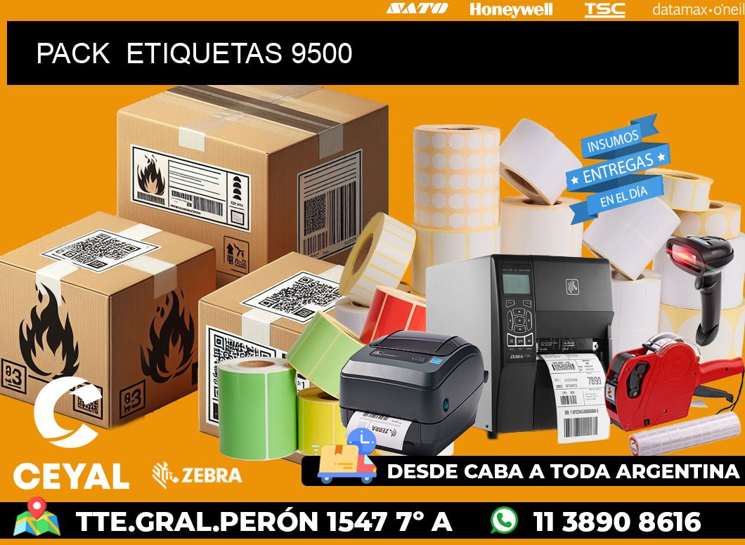 PACK  ETIQUETAS 9500