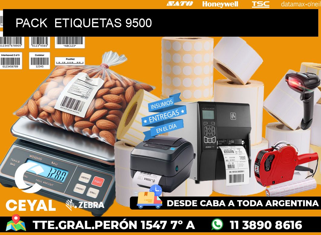 PACK  ETIQUETAS 9500