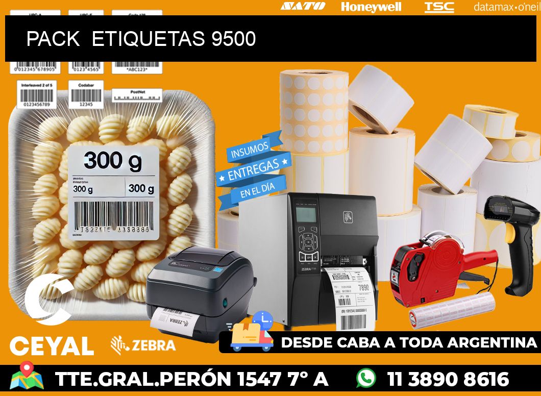 PACK  ETIQUETAS 9500