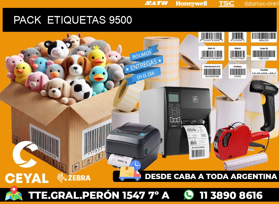 PACK  ETIQUETAS 9500