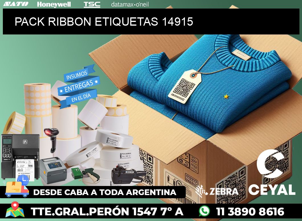 PACK RIBBON ETIQUETAS 14915