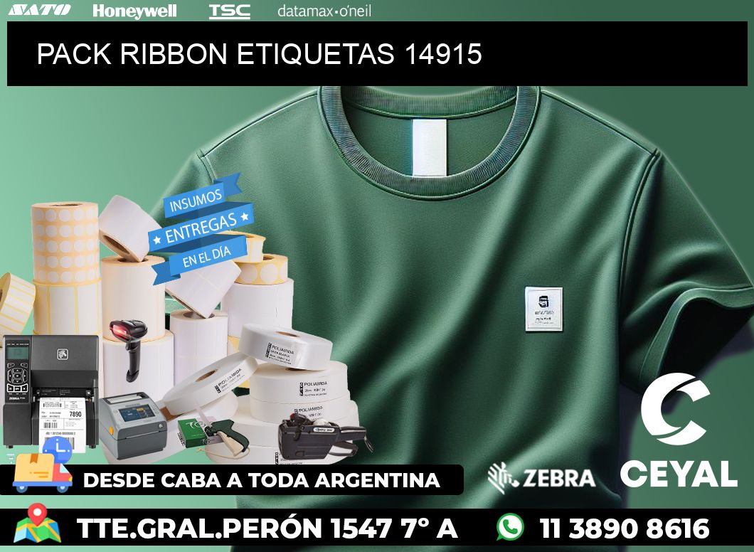 PACK RIBBON ETIQUETAS 14915