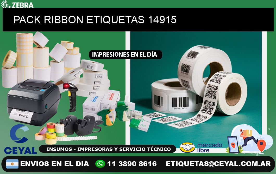 PACK RIBBON ETIQUETAS 14915