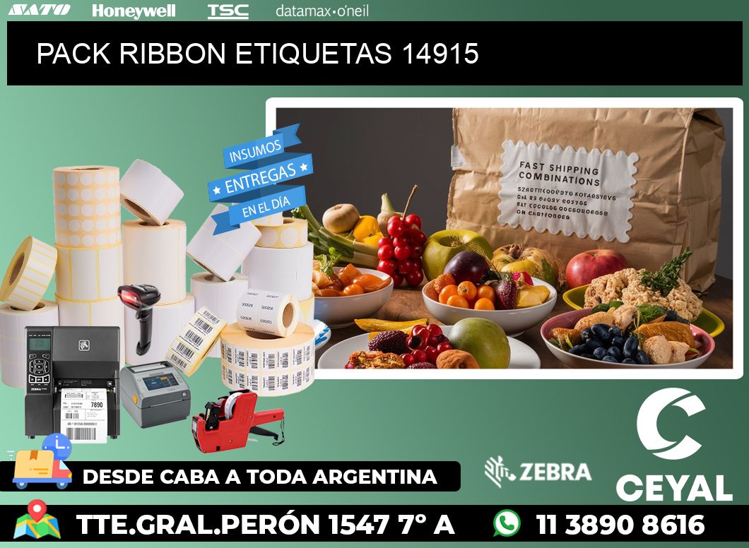 PACK RIBBON ETIQUETAS 14915