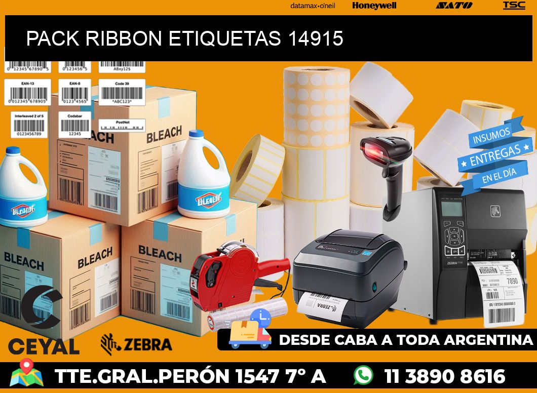 PACK RIBBON ETIQUETAS 14915