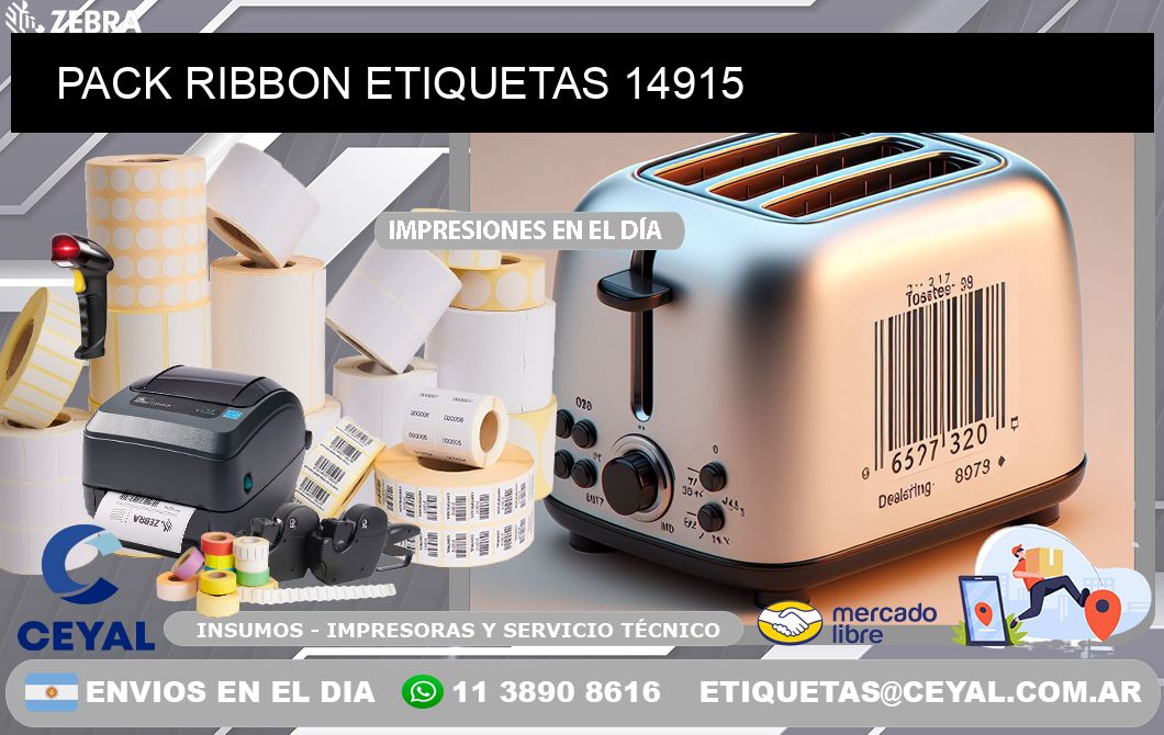 PACK RIBBON ETIQUETAS 14915