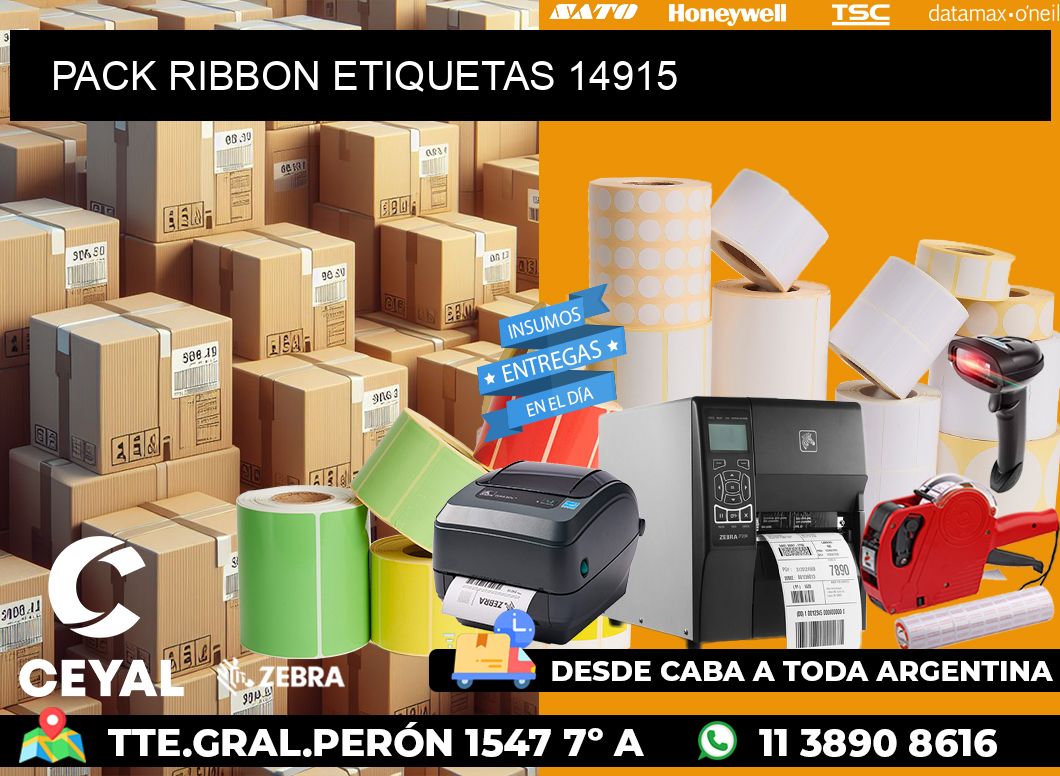 PACK RIBBON ETIQUETAS 14915