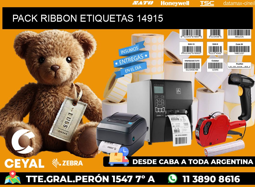 PACK RIBBON ETIQUETAS 14915