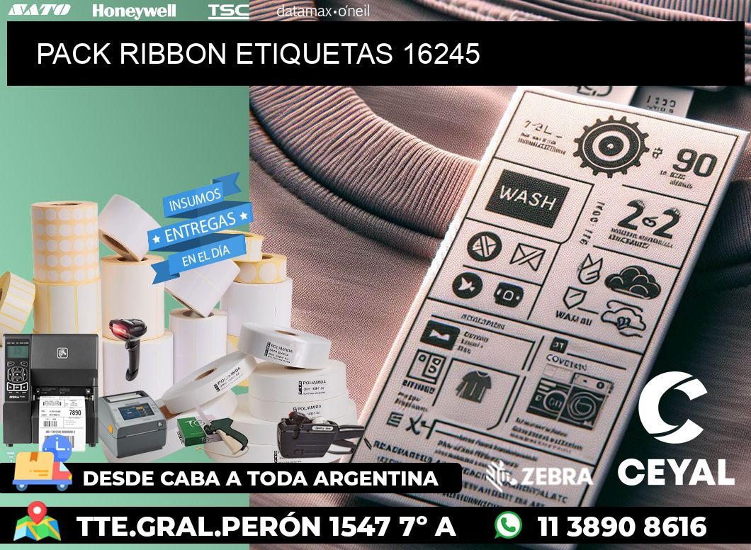 PACK RIBBON ETIQUETAS 16245