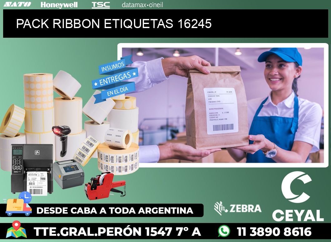 PACK RIBBON ETIQUETAS 16245