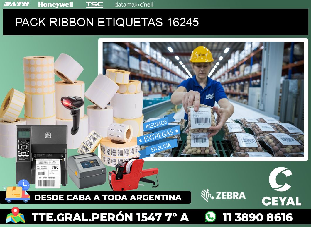 PACK RIBBON ETIQUETAS 16245