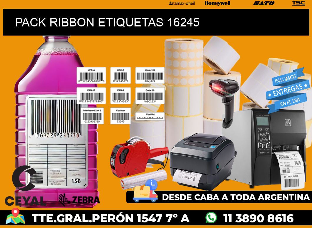 PACK RIBBON ETIQUETAS 16245