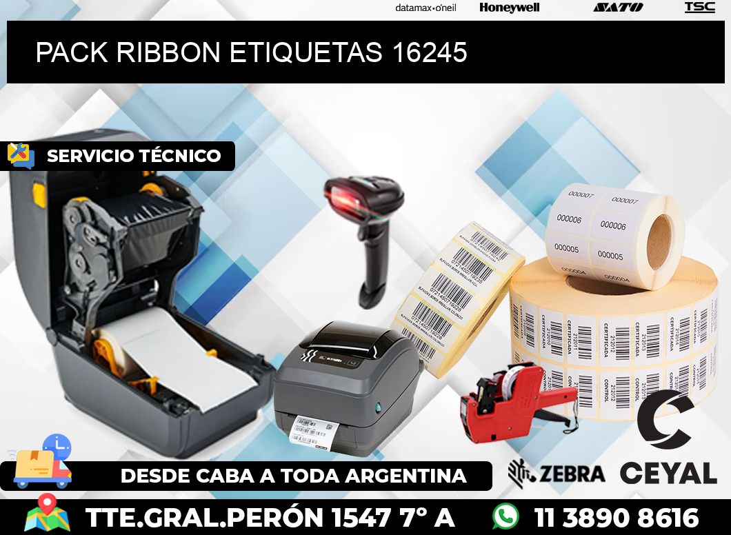 PACK RIBBON ETIQUETAS 16245