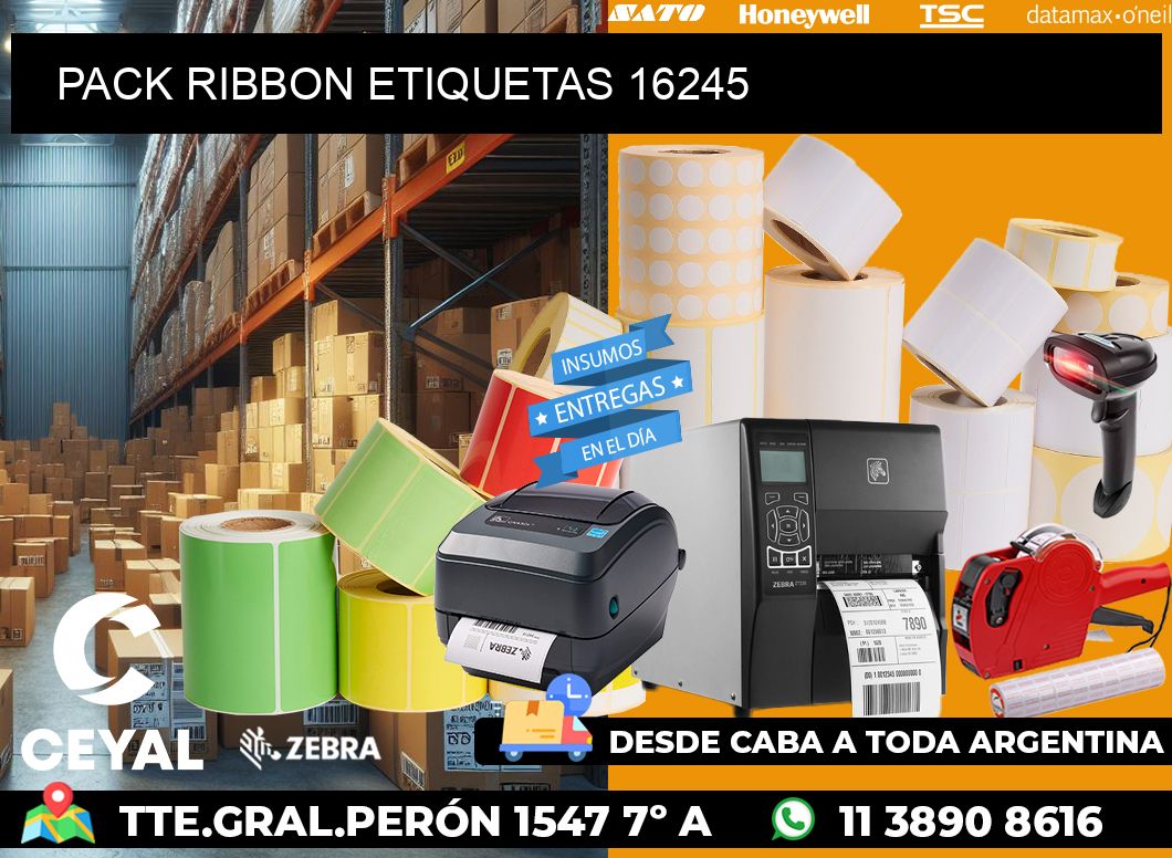 PACK RIBBON ETIQUETAS 16245