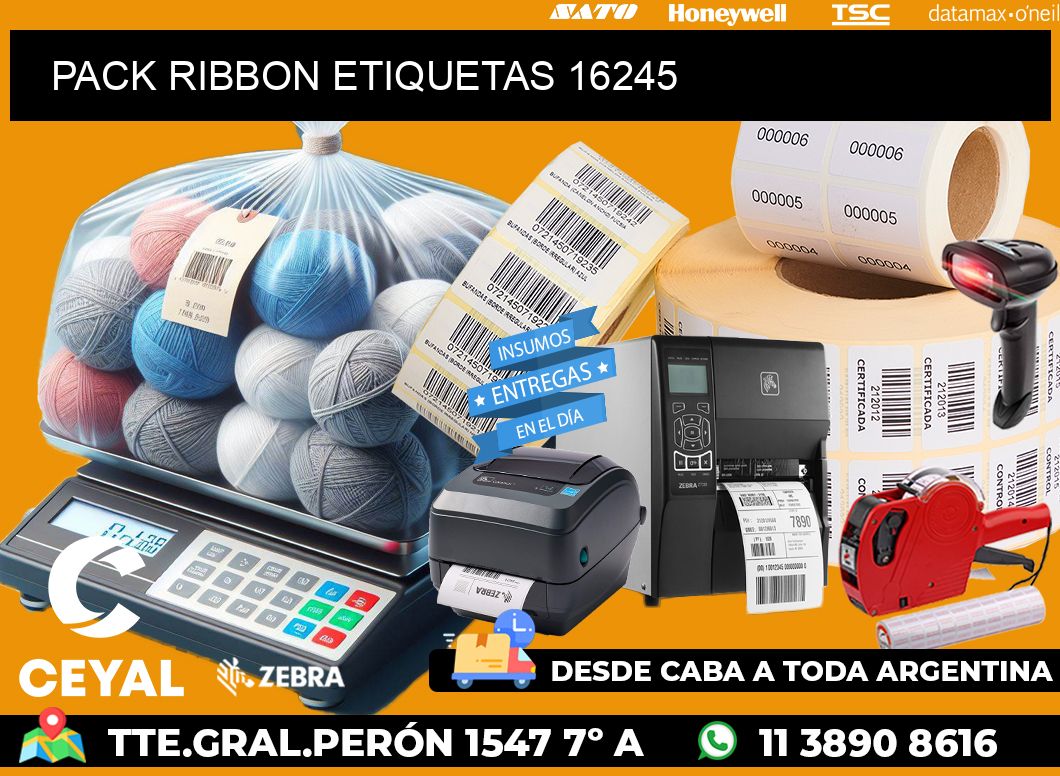 PACK RIBBON ETIQUETAS 16245