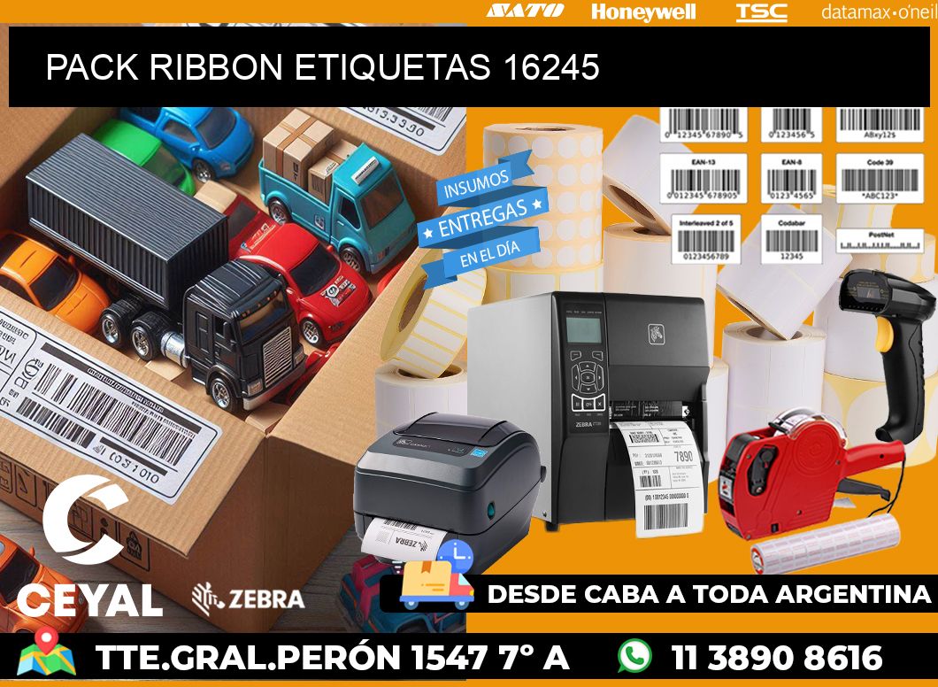 PACK RIBBON ETIQUETAS 16245