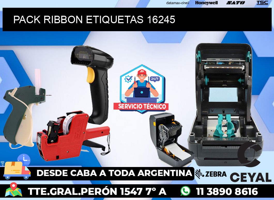 PACK RIBBON ETIQUETAS 16245