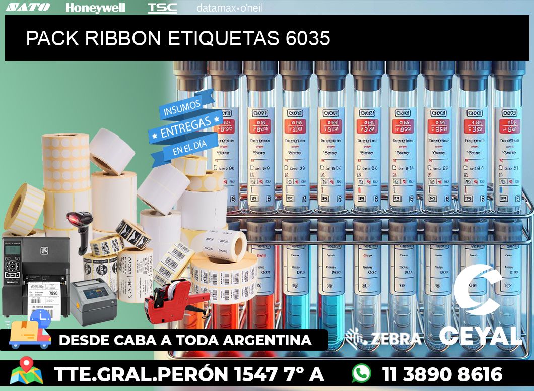 PACK RIBBON ETIQUETAS 6035