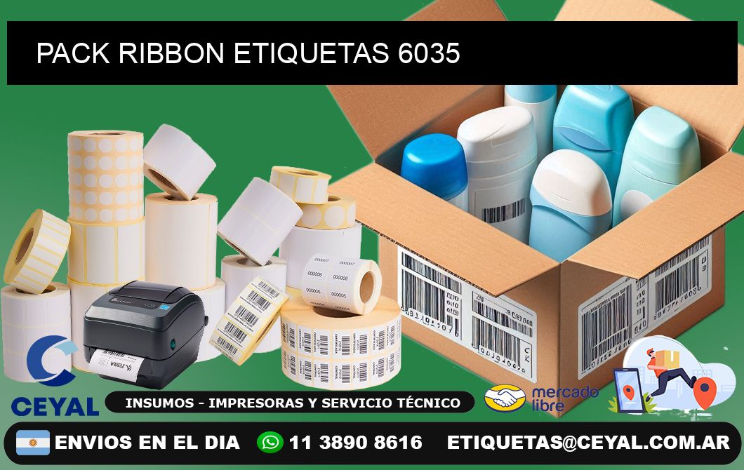 PACK RIBBON ETIQUETAS 6035