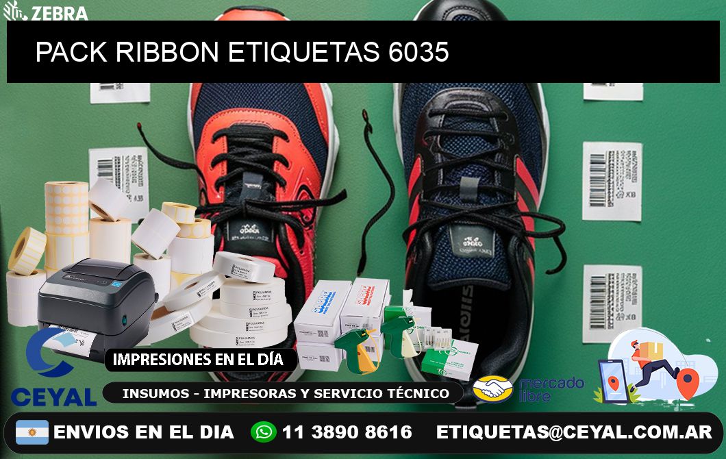 PACK RIBBON ETIQUETAS 6035