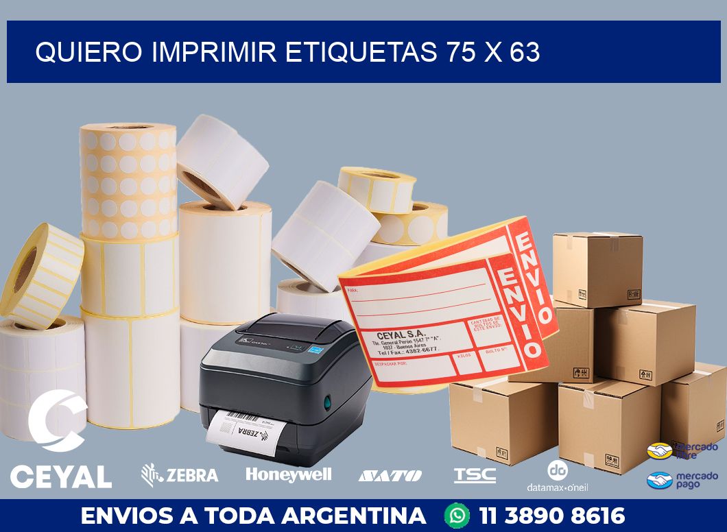 QUIERO IMPRIMIR ETIQUETAS 75 x 63