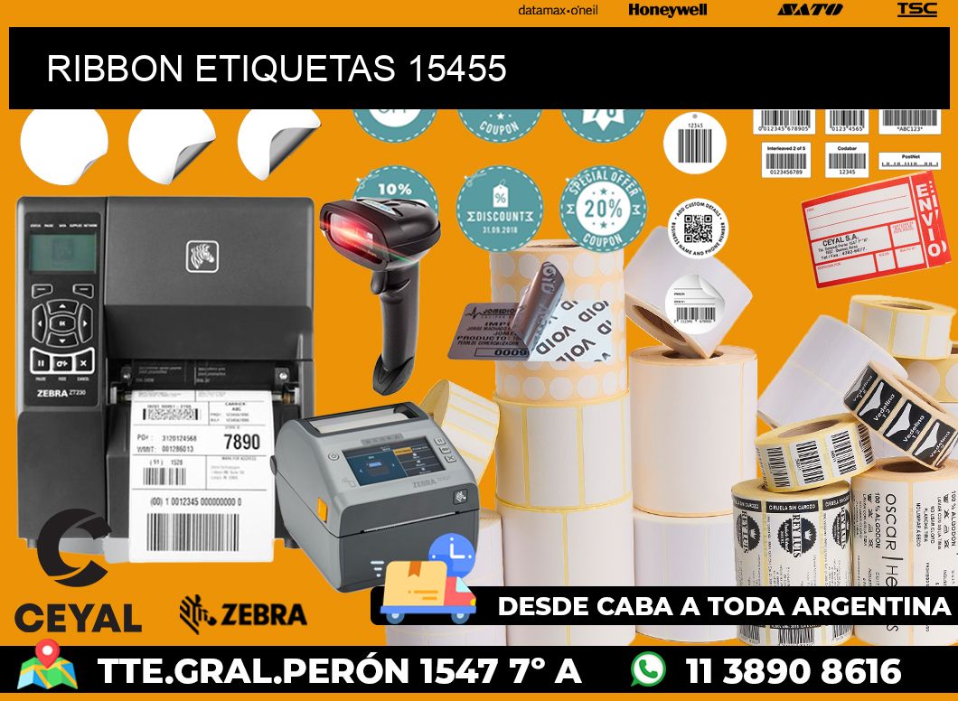 RIBBON ETIQUETAS 15455