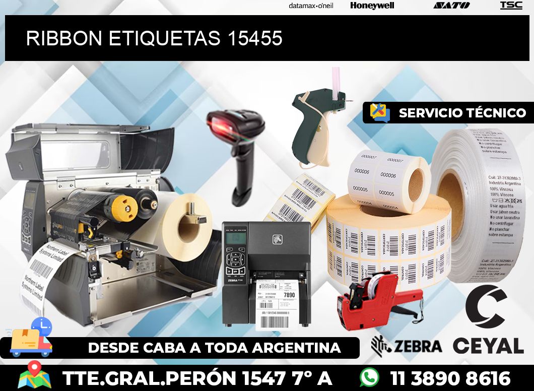 RIBBON ETIQUETAS 15455