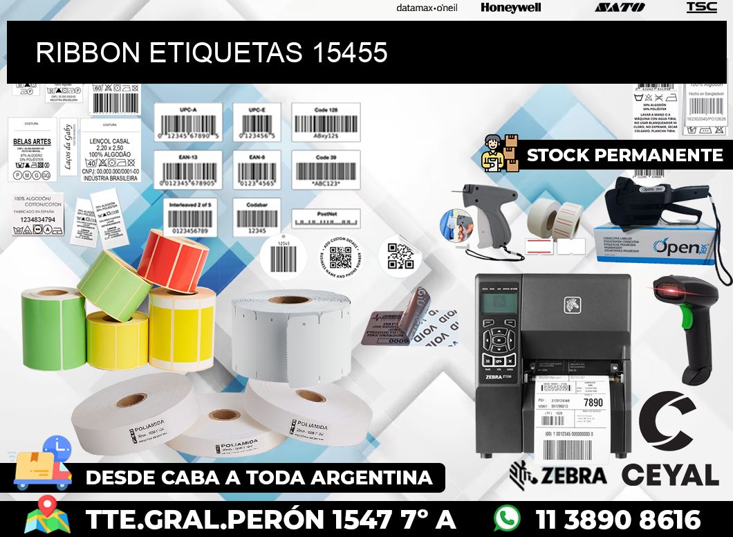 RIBBON ETIQUETAS 15455