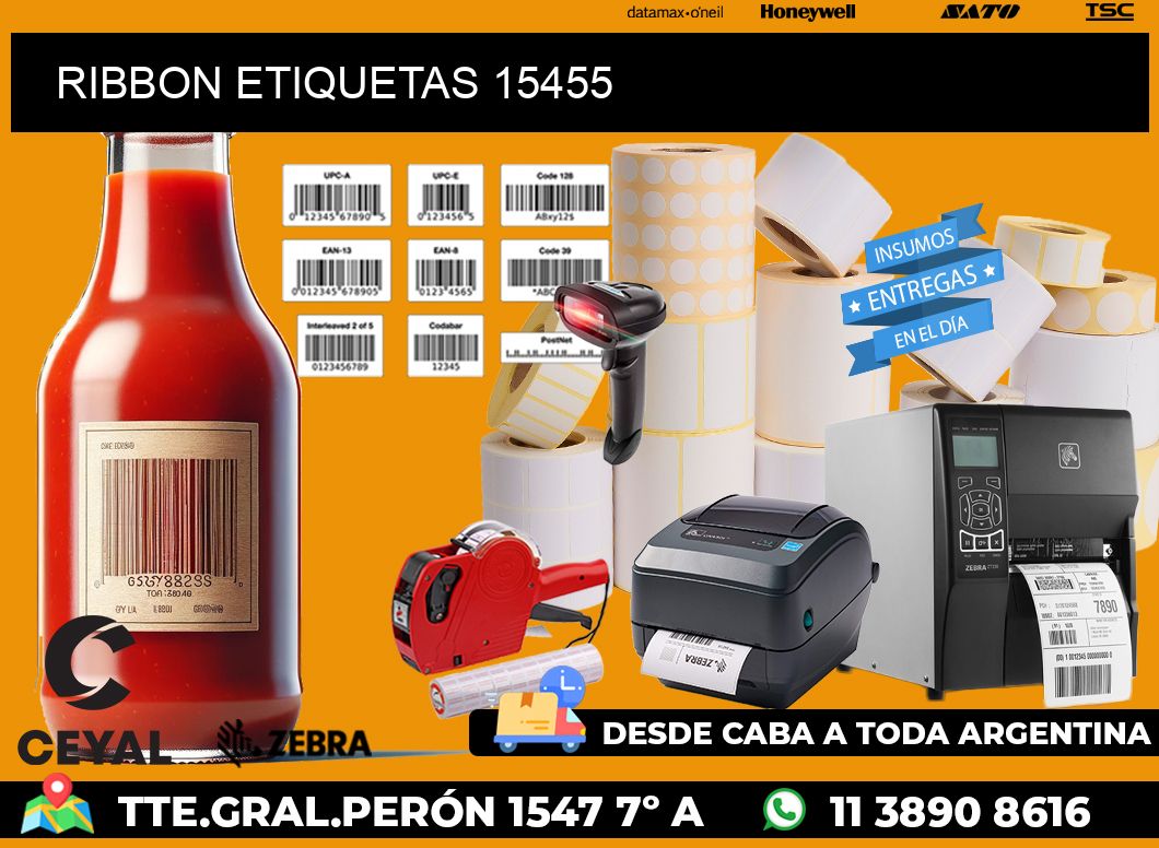 RIBBON ETIQUETAS 15455