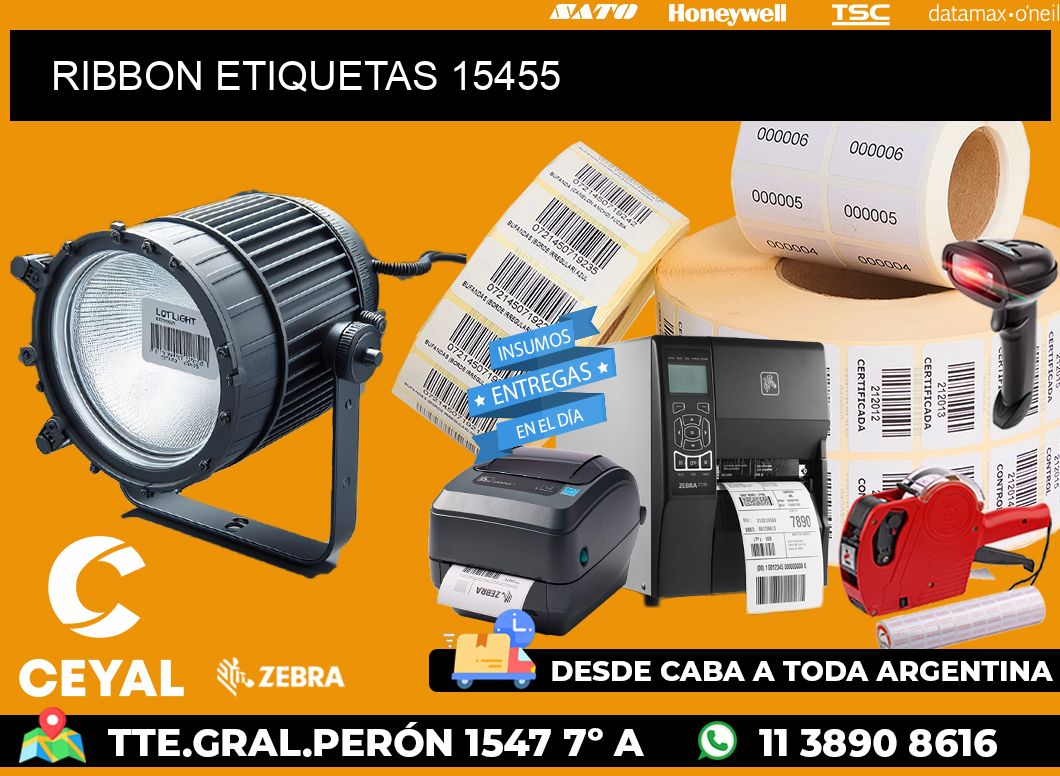 RIBBON ETIQUETAS 15455