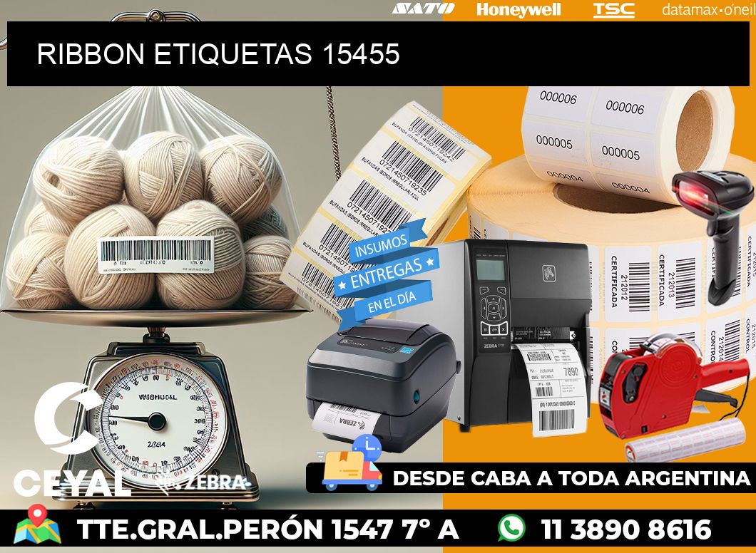 RIBBON ETIQUETAS 15455