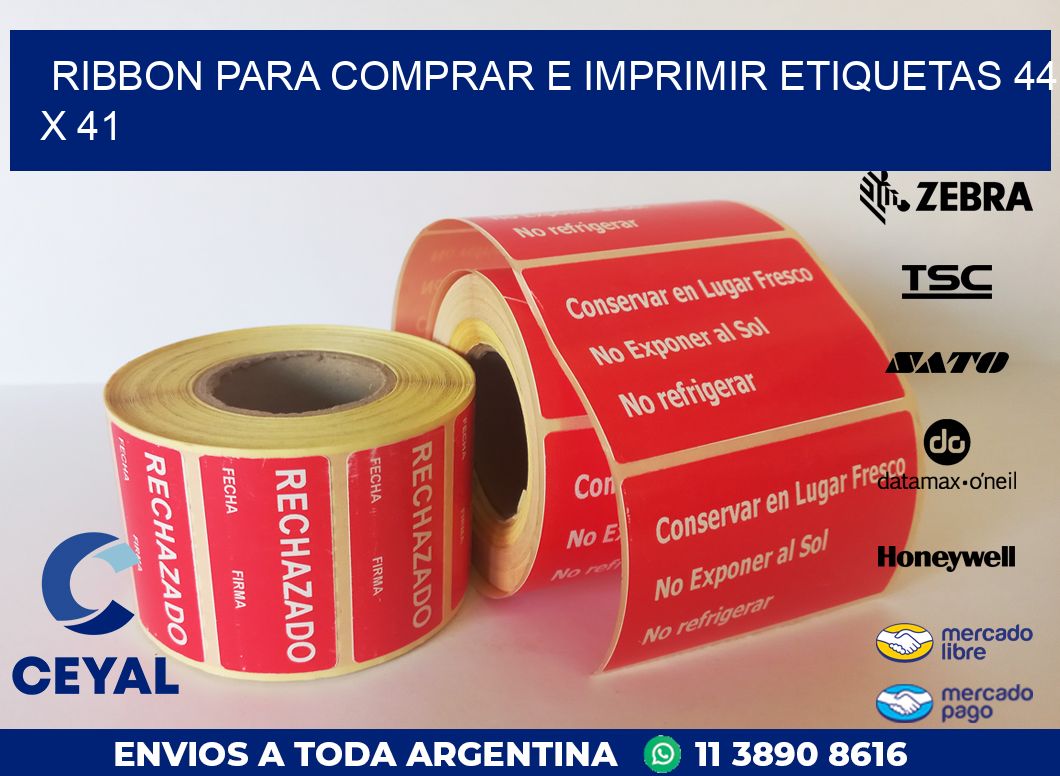 RIBBON PARA COMPRAR E IMPRIMIR ETIQUETAS 44 x 41