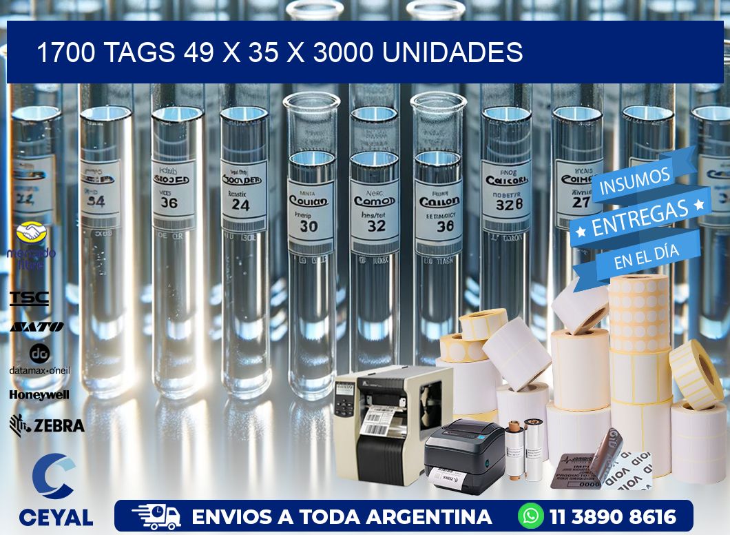 1700 TAGS 49 x 35 X 3000 UNIDADES