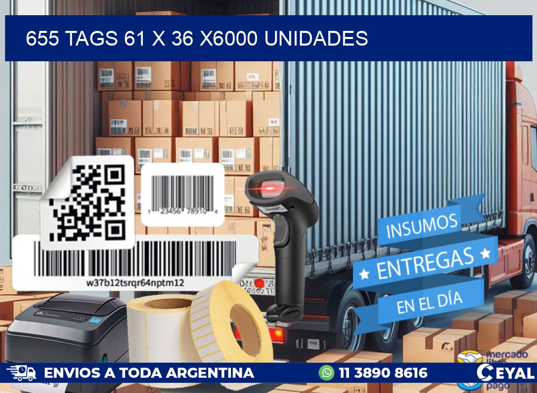 655 TAGS 61 x 36 X6000 UNIDADES