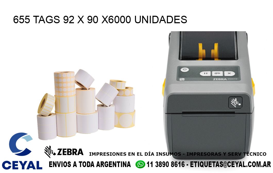 655 TAGS 92 x 90 X6000 UNIDADES