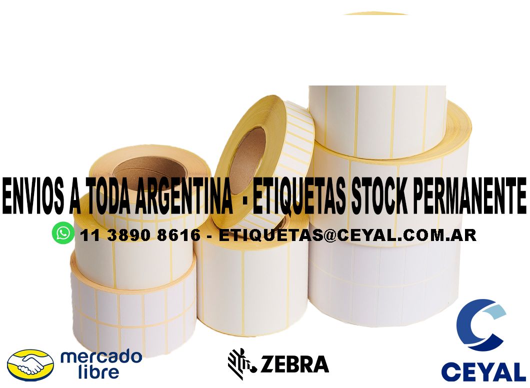 80 ETIQUETAS DE PAPEL TERMICO 41 x 95 X10000 UNIDADES