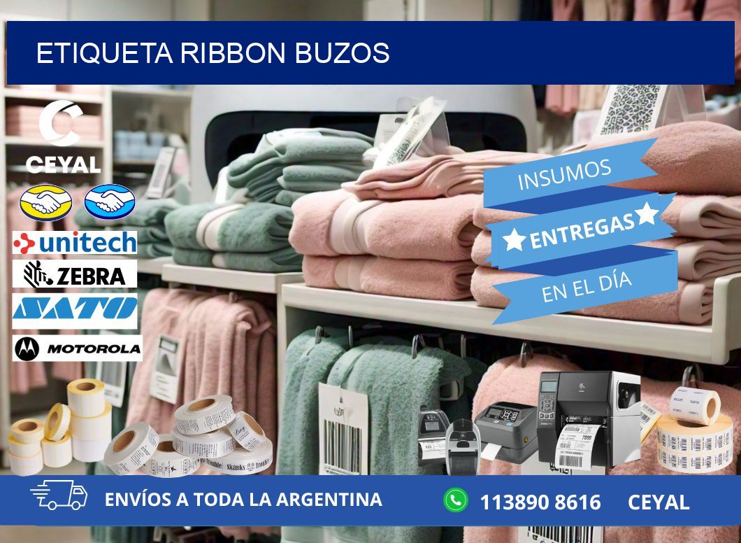 ETIQUETA RIBBON BUZOS