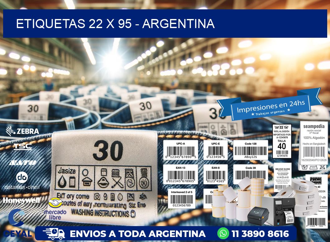 ETIQUETAS 22 x 95 - ARGENTINA