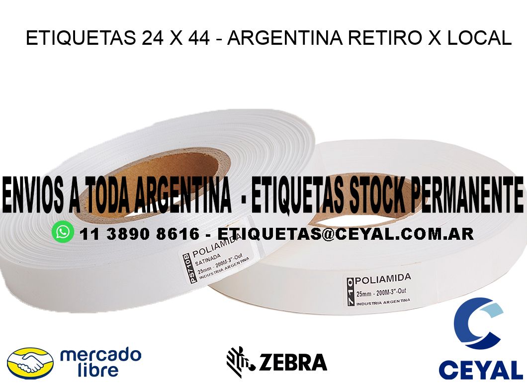 ETIQUETAS 24 x 44 - ARGENTINA RETIRO X LOCAL