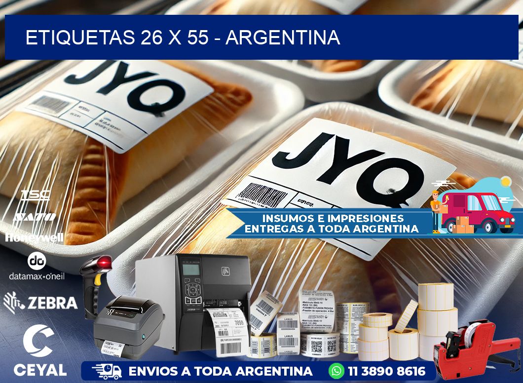 ETIQUETAS 26 x 55 - ARGENTINA