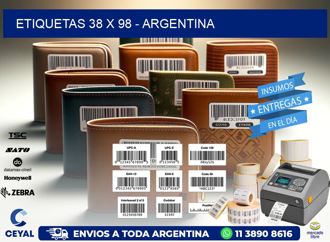 ETIQUETAS 38 x 98 - ARGENTINA