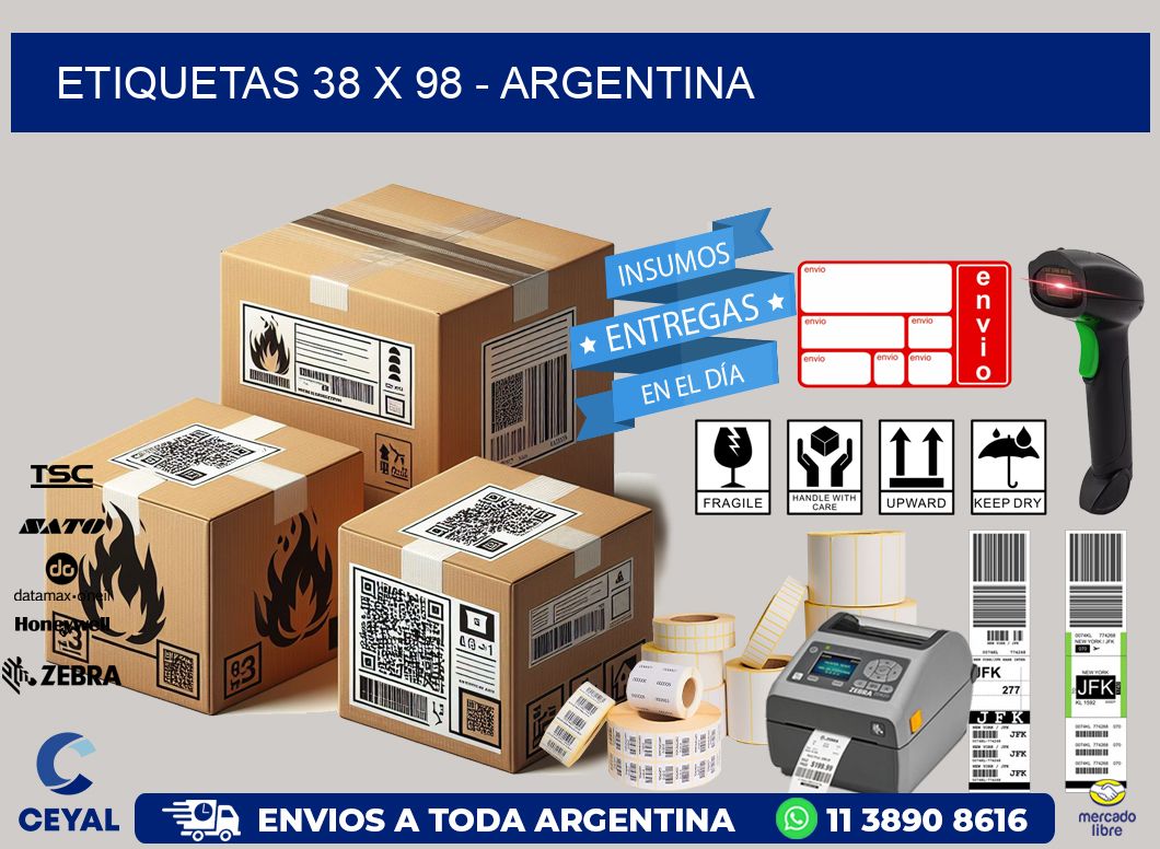 ETIQUETAS 38 x 98 - ARGENTINA