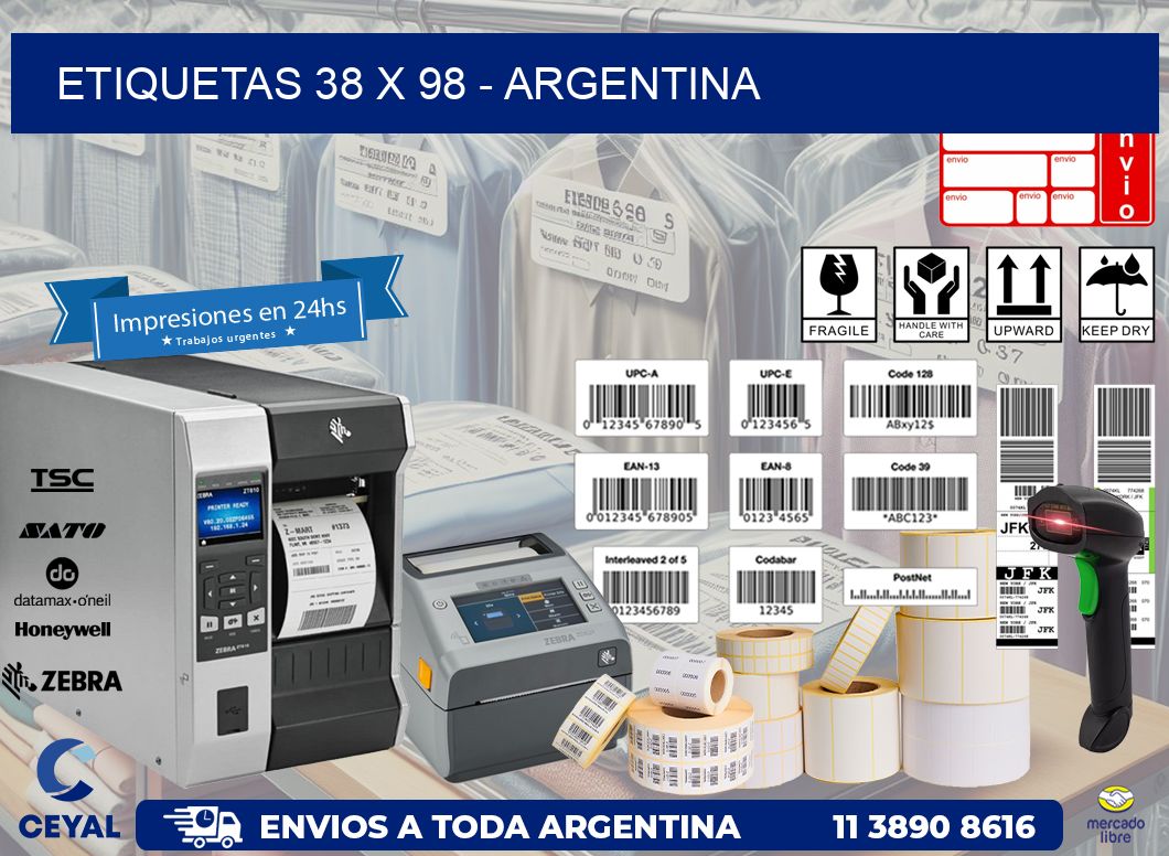 ETIQUETAS 38 x 98 - ARGENTINA