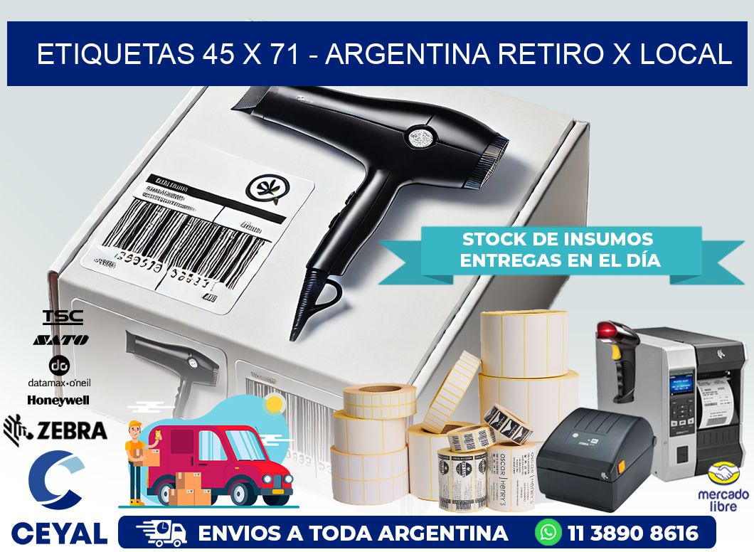 ETIQUETAS 45 x 71 – ARGENTINA RETIRO X LOCAL