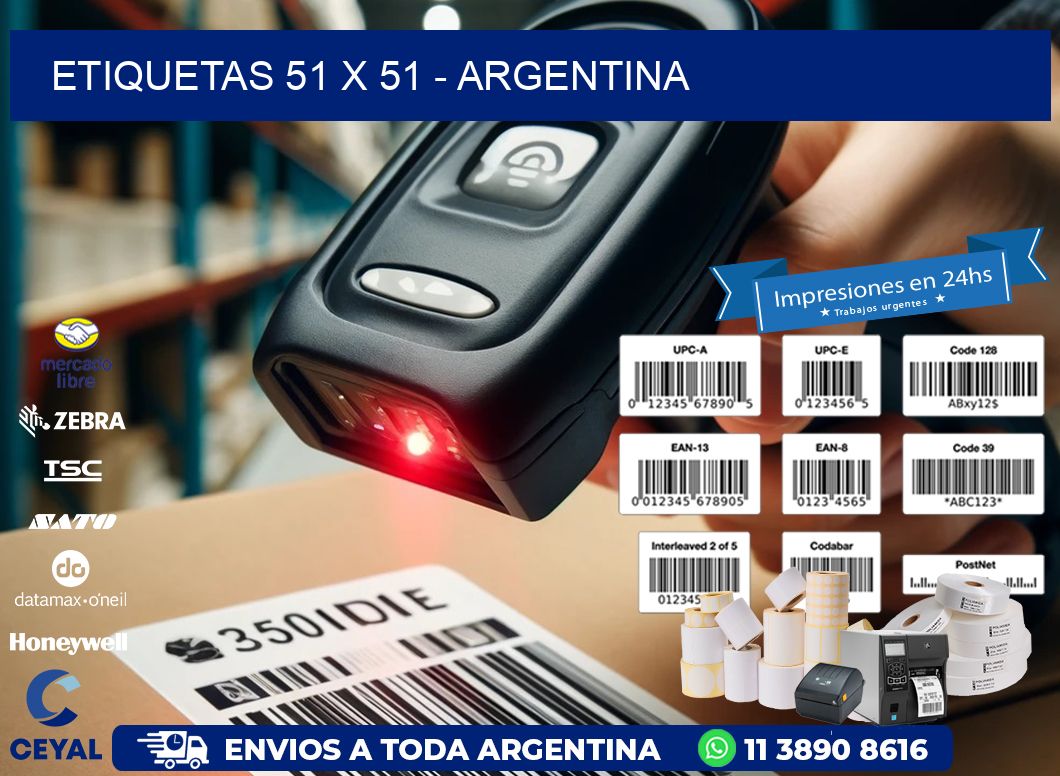 ETIQUETAS 51 x 51 - ARGENTINA