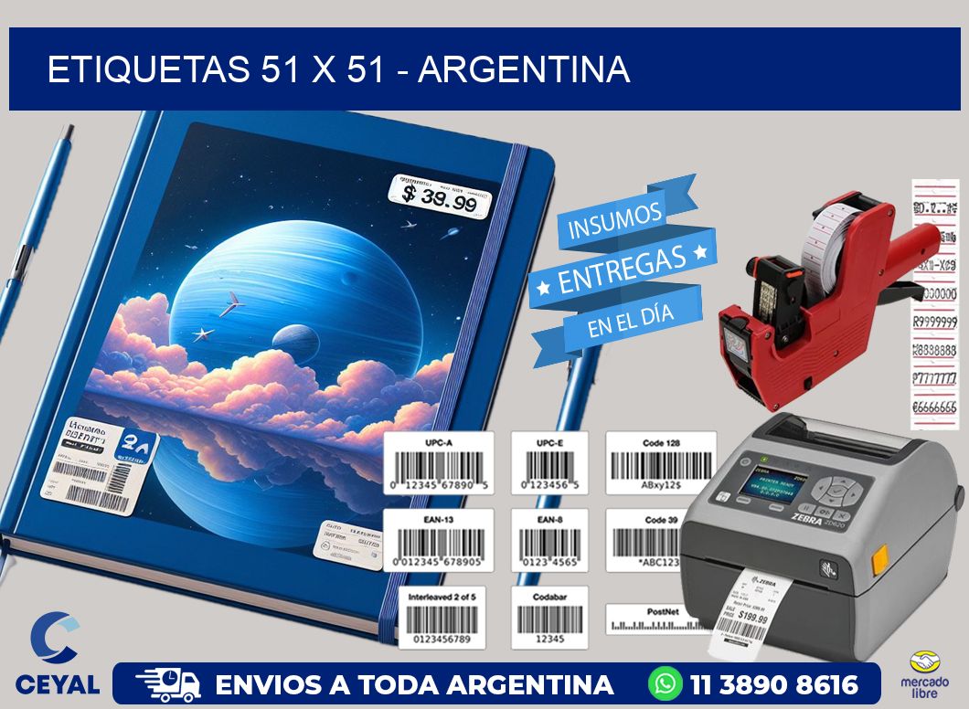 ETIQUETAS 51 x 51 - ARGENTINA