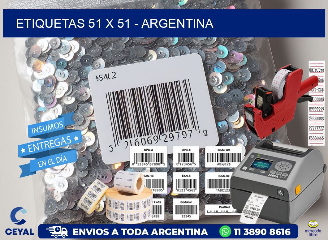 ETIQUETAS 51 x 51 - ARGENTINA